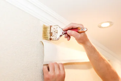 Pose de papier peint à la Bâthie — revêtements muraux et toiles de verre